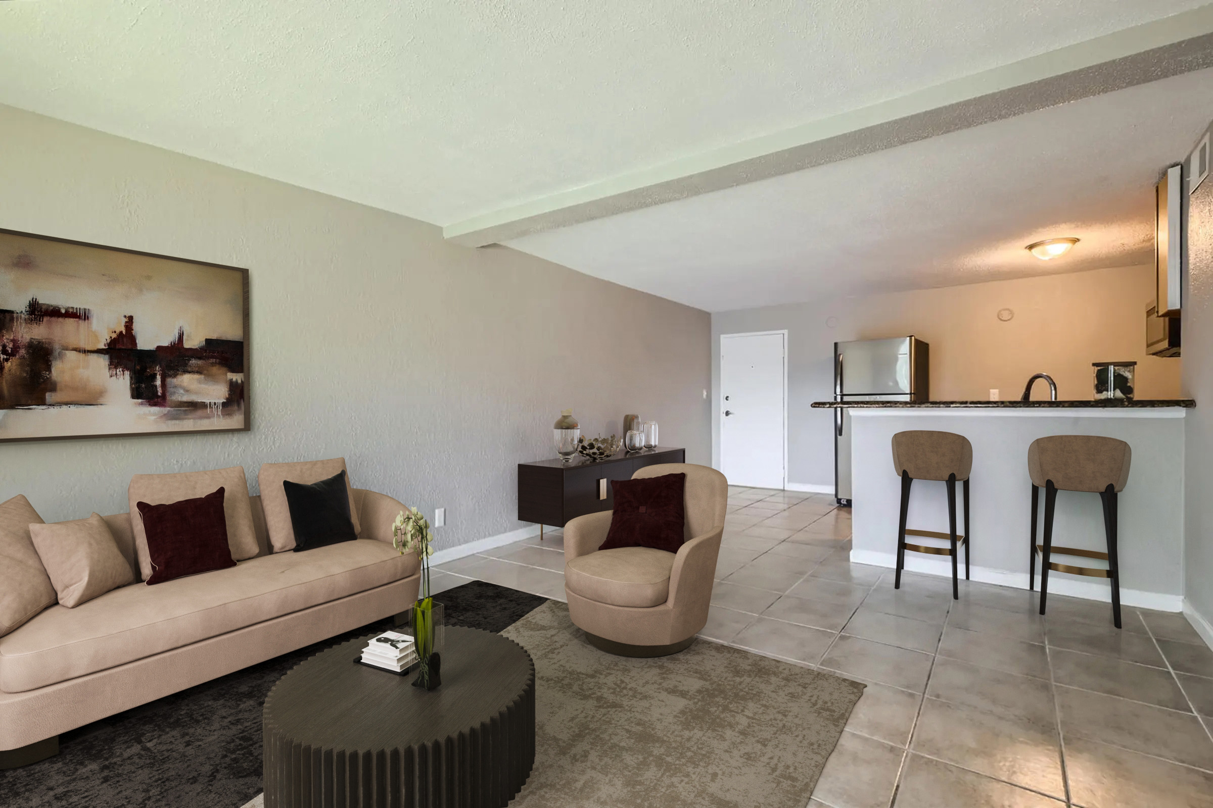 Open Concept Living and Kitchen